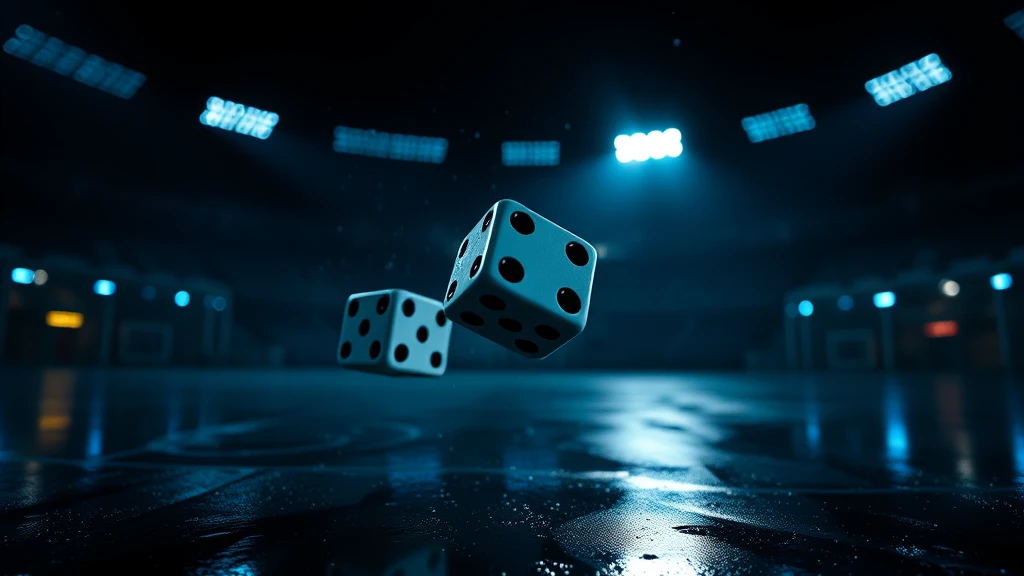 Three plain dice tumbling through the air